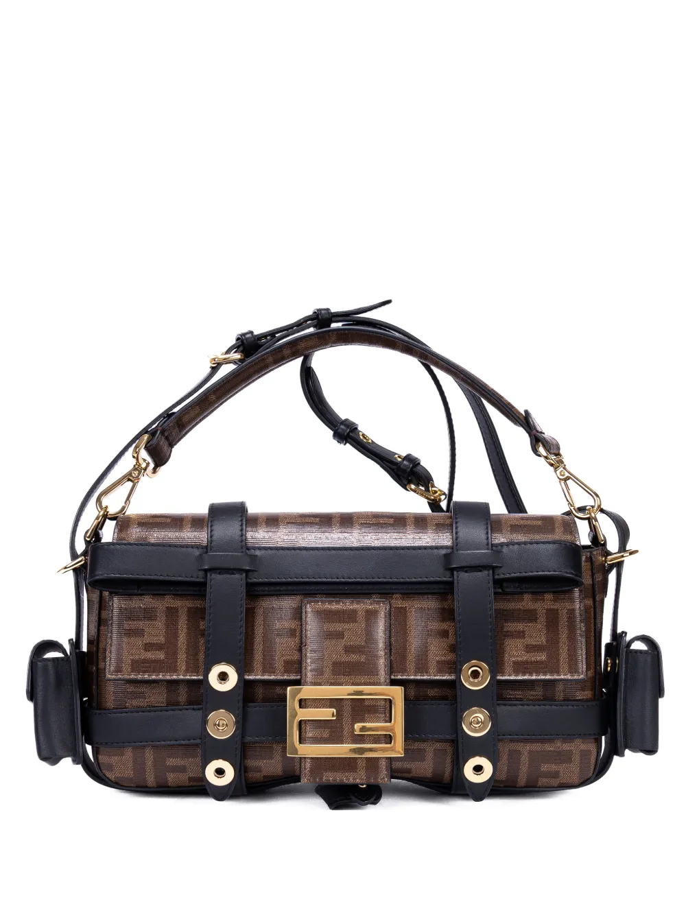 Fendi Pre-Owned Cage Baguette shoulder bag - Marrone