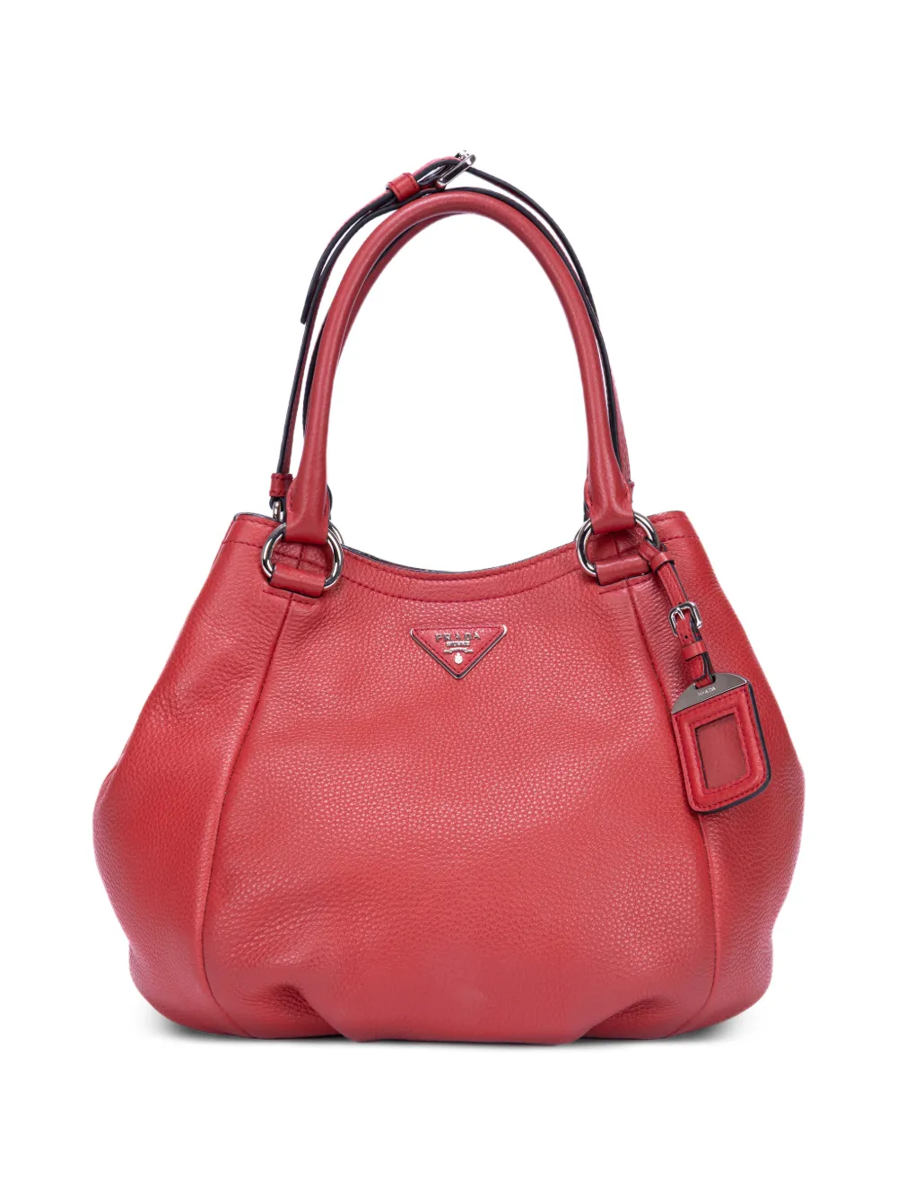 Prada Pre-Owned logo-plaque shopping bag - Rosso