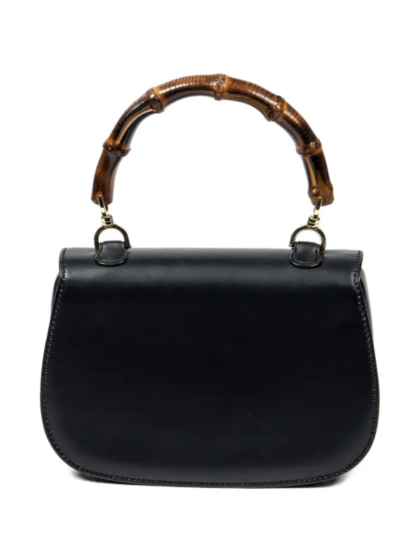 Gucci Pre-Owned バンブーハンドル ハンドバッグ | ブラック | FARFETCH JP