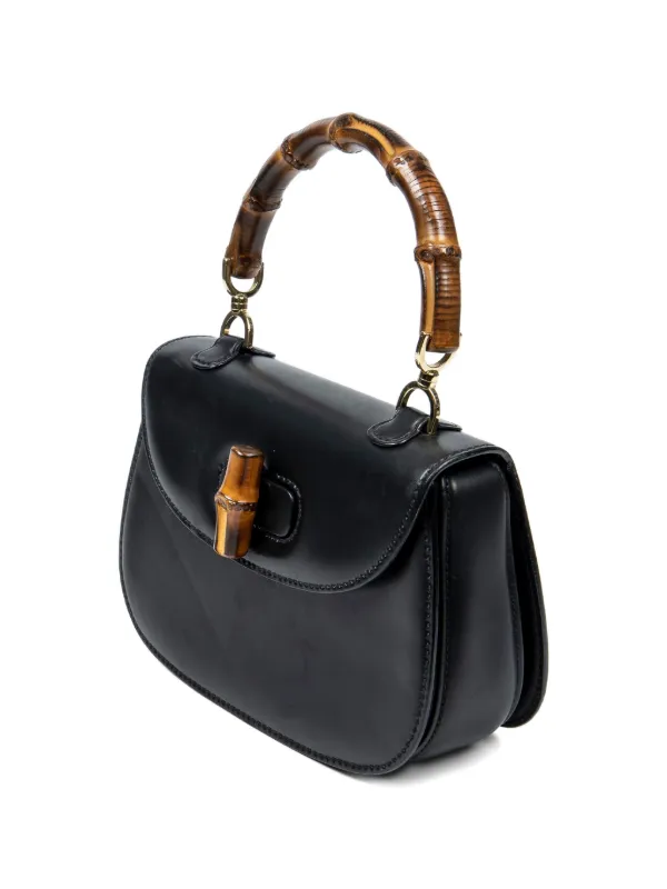 Gucci Pre-Owned バンブーハンドル ハンドバッグ | ブラック | FARFETCH JP