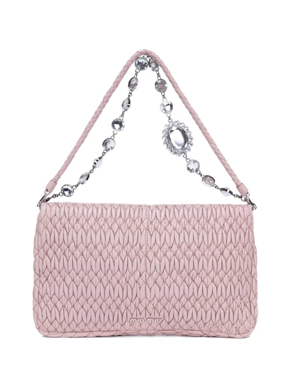 Miu Miu Pre-Owned ビジュートリム ショルダーバッグ | ピンク 