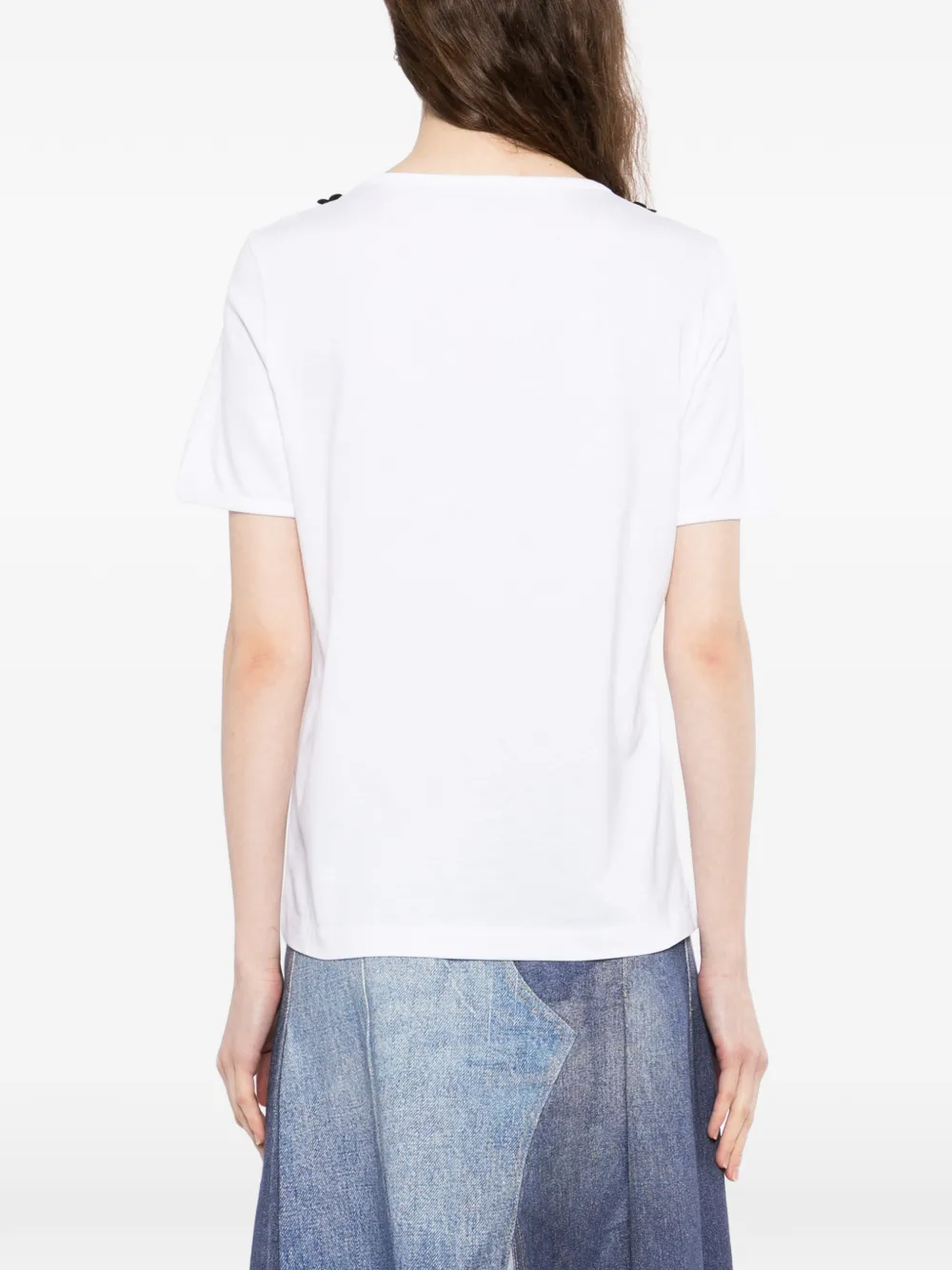 Marni T-shirt verfraaid met bloemen Wit