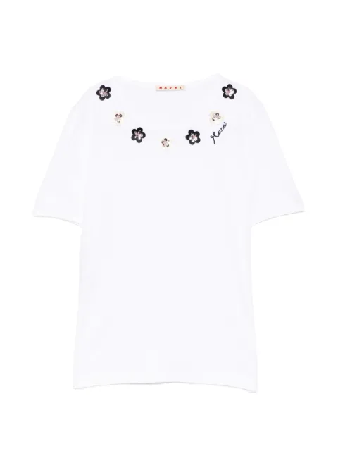 Marni playera con detalles florales