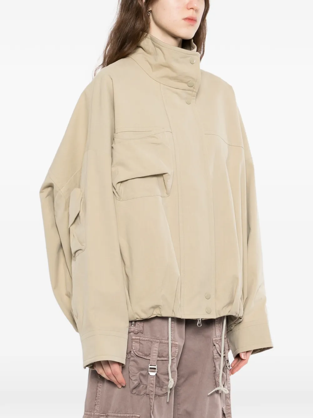  Open Yy Drawn Hooded Jacket - Purple 