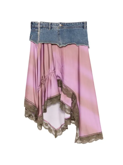 Andersson Bell denim lace midi skirt