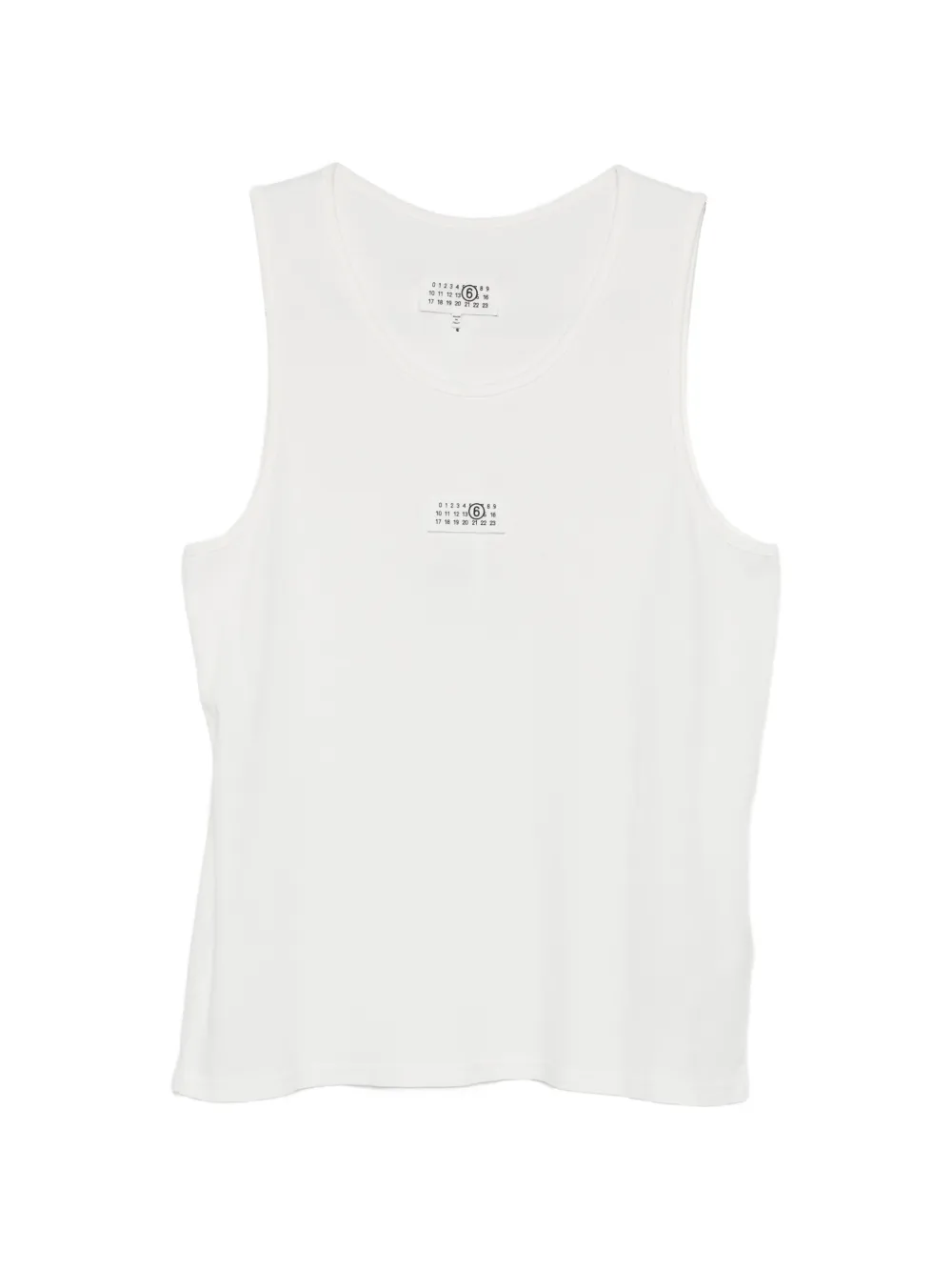 MM6 Maison Margiela logo tank tops - Bianco