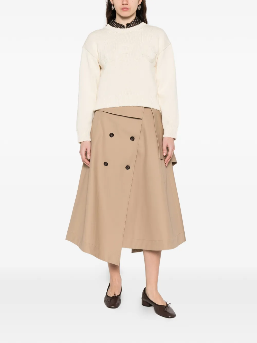  A.p.c. Logo Sweater - Neutrals 