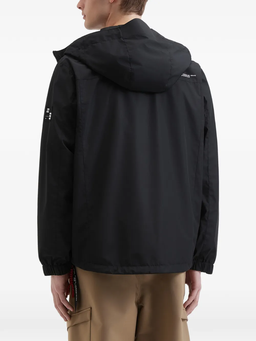izzue Jack met capuchon en rits Zwart