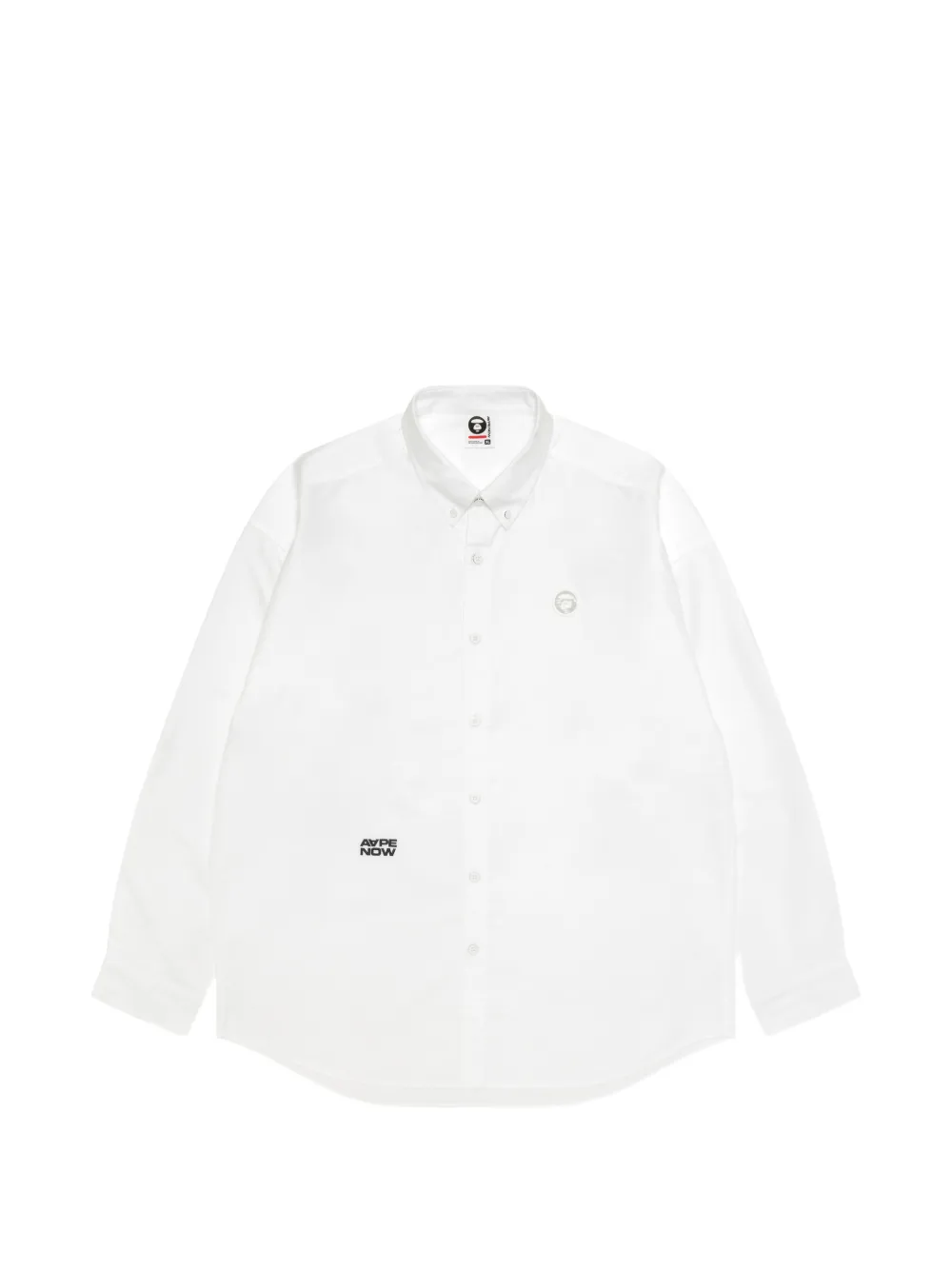 AAPE BY *A BATHING APE® logo embroidered shirt - Bianco