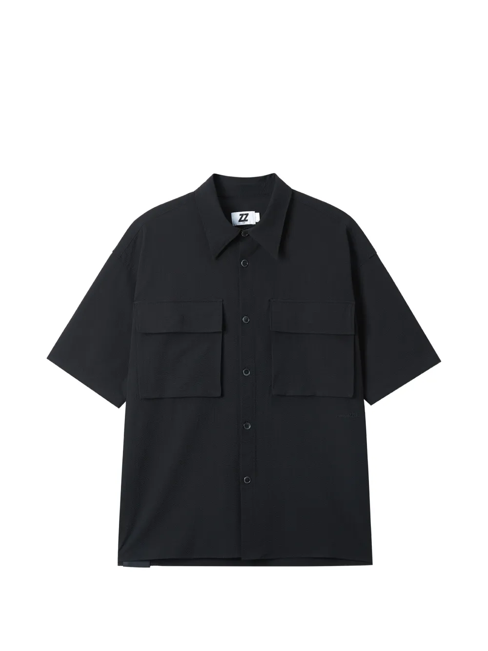 izzue flap-pocket short -leeve shirt - Nero