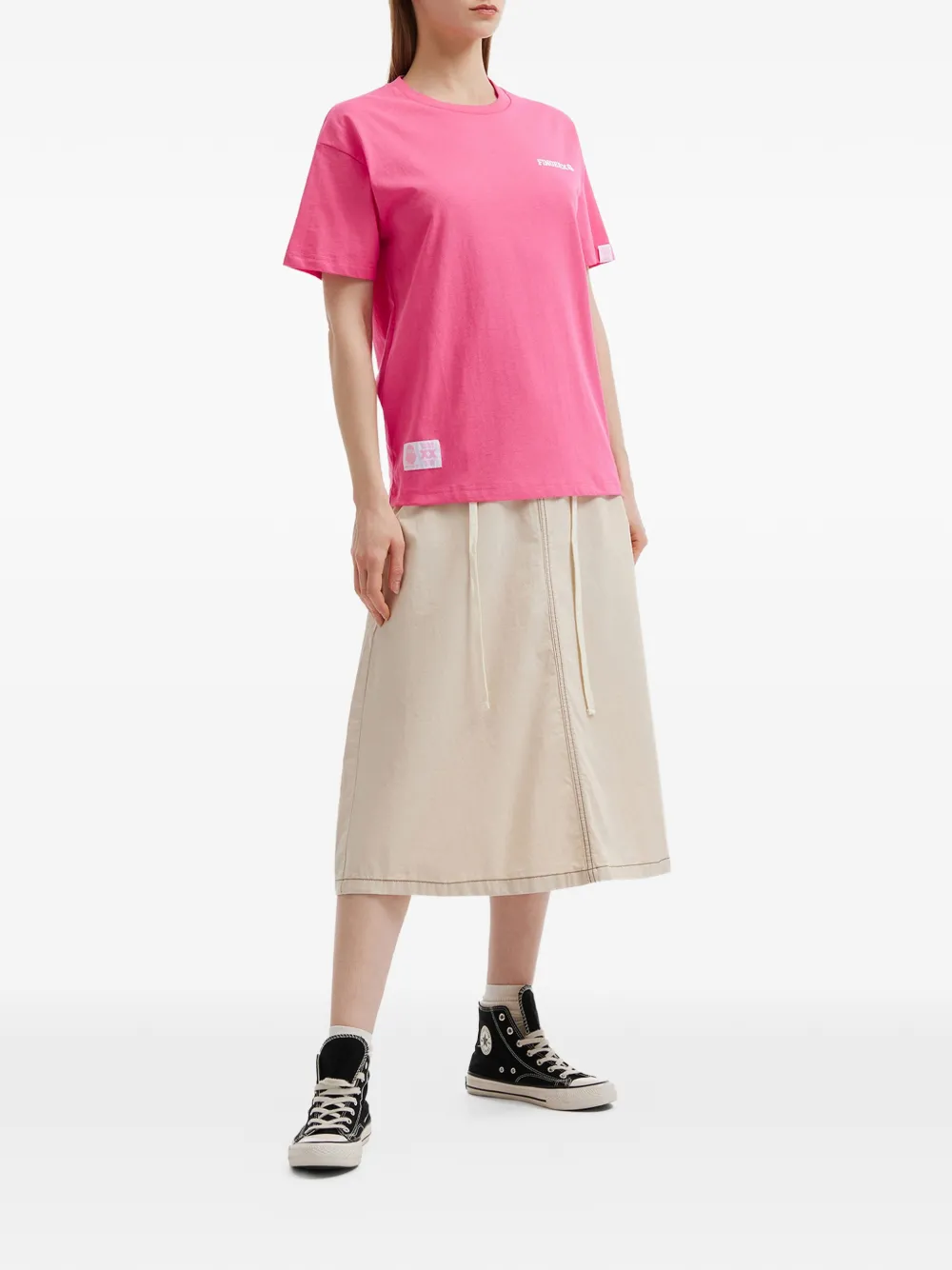  Fingercroxx Logo-print T-shirt - Pink 