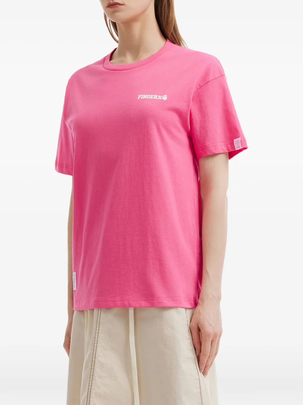  Fingercroxx Logo-print T-shirt - Pink 