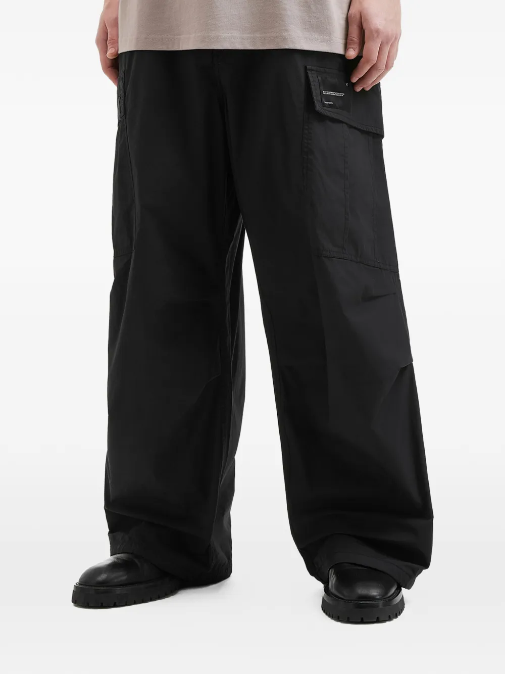  Five Cm Patch-pocket Trousers - Black 
