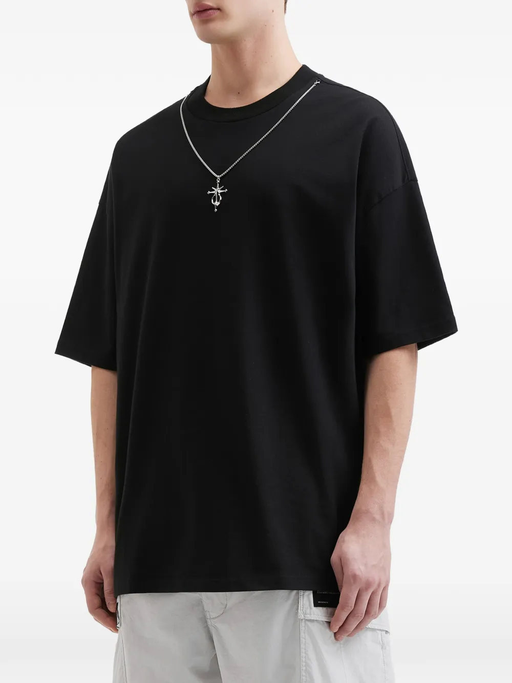  Five Cm Necklace-detail T-shirt - Black 
