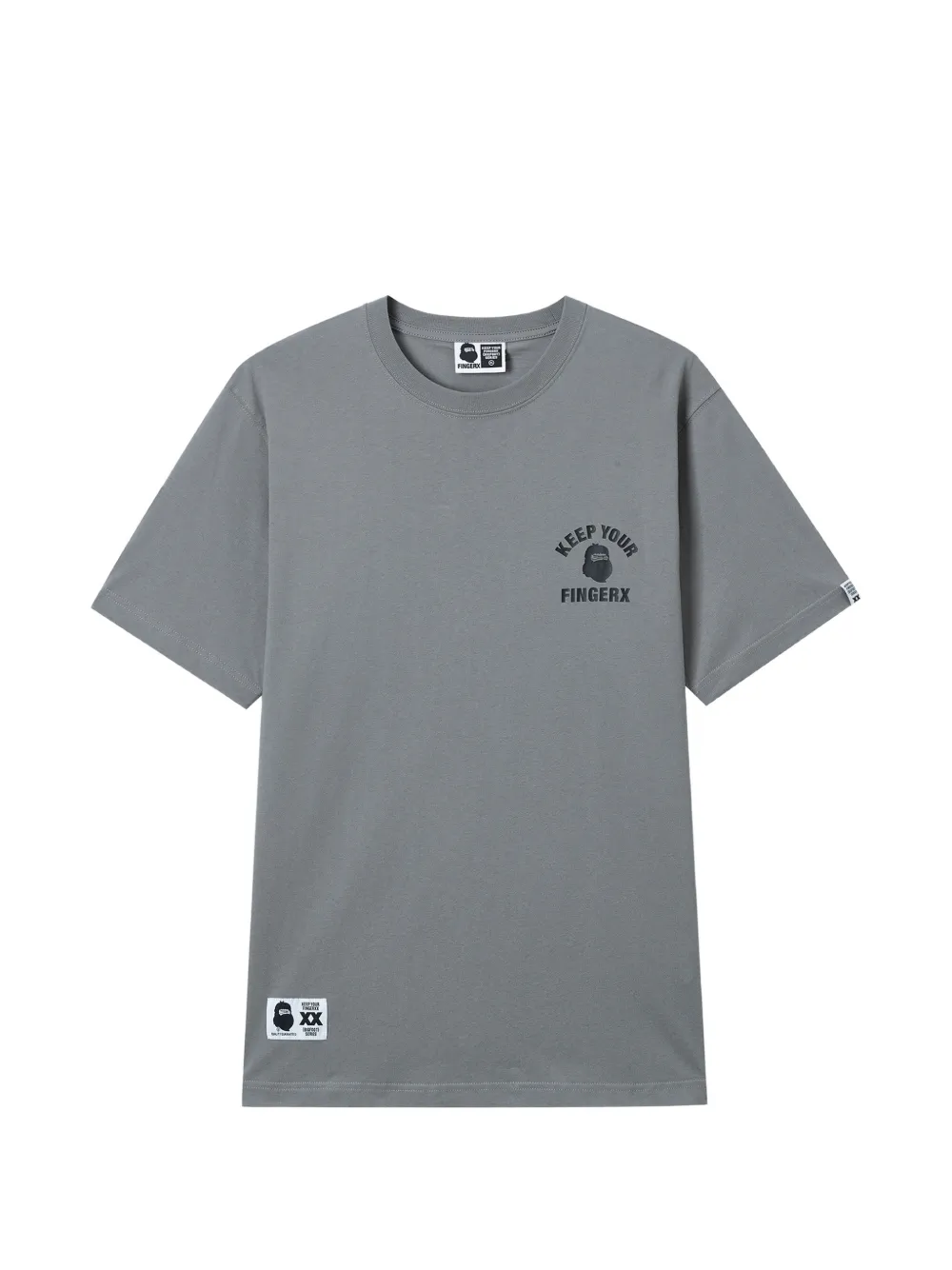 Fingercroxx Logo-print T-shirt In Gray