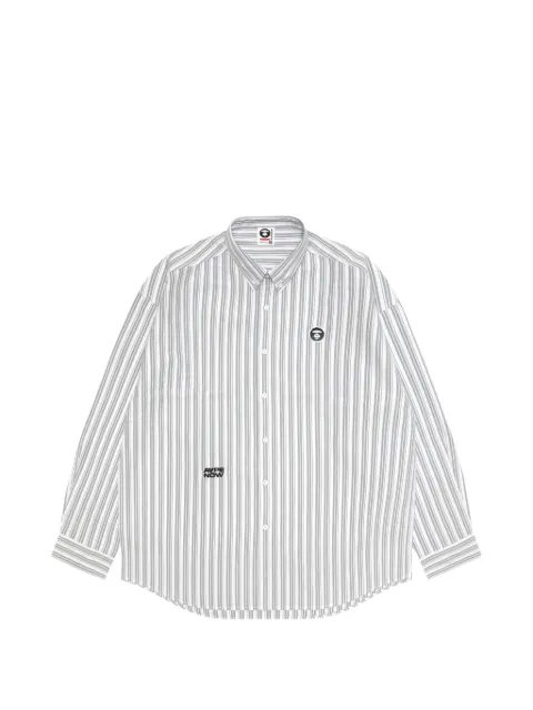 AAPE BY *A BATHING APE® striped appliqué shirt