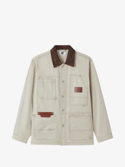 izzue logo-patch shirt jacket
