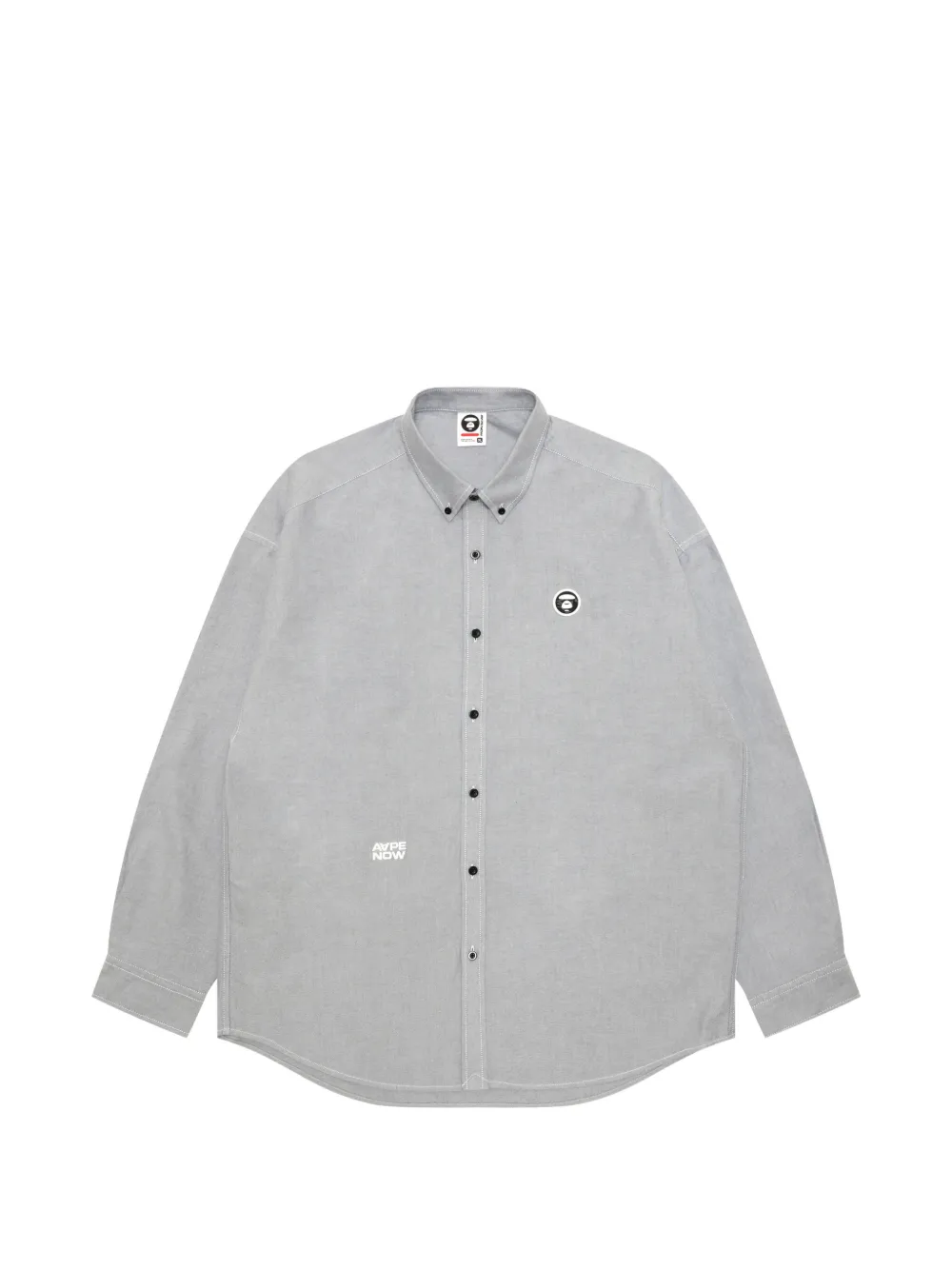 AAPE BY *A BATHING APE® logo-patch shirt - Grigio