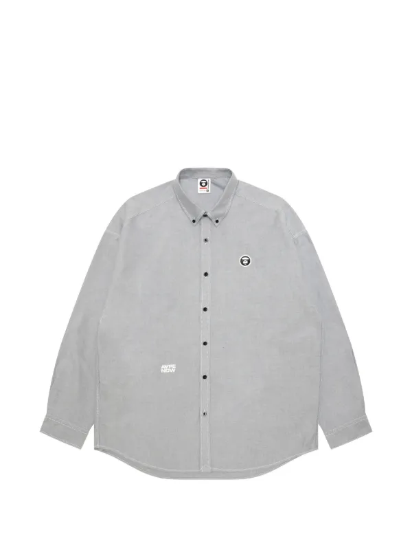 Aape パッチワークデザイン シャツ XL グレー AAPE BY *A BATHING APE® ロゴパッチ シャツ | グレー | FARFETCH JP