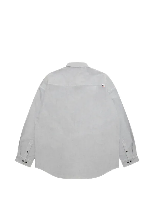 AAPE BY *A BATHING APE® ロゴパッチ シャツ | グレー | FARFETCH JP