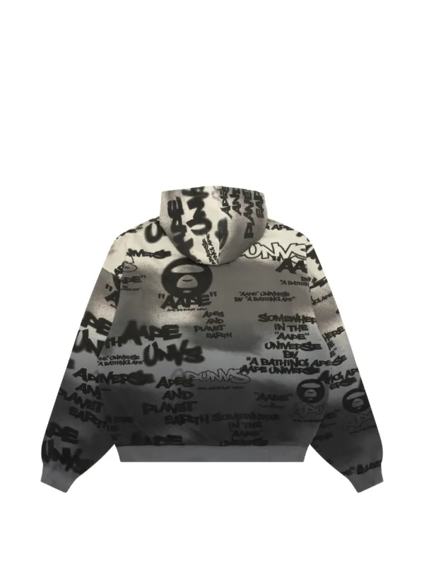 AAPE BY *A BATHING APE® プリント ジップアップ パーカー | グレー