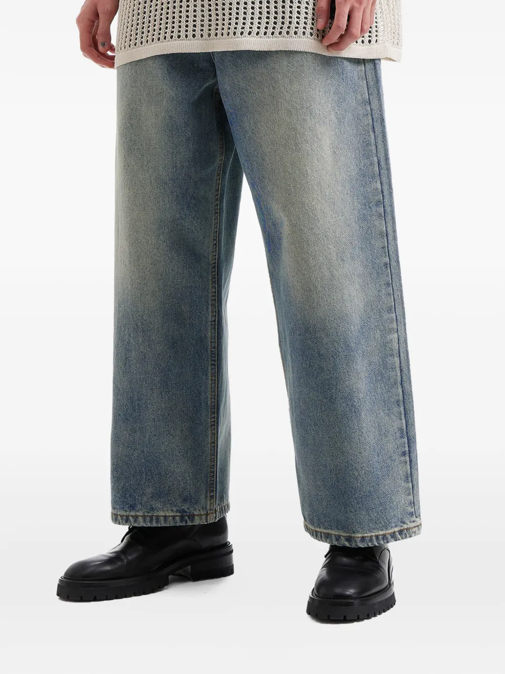  Five Cm Jeans Con Effetto Vissuto - Blu 