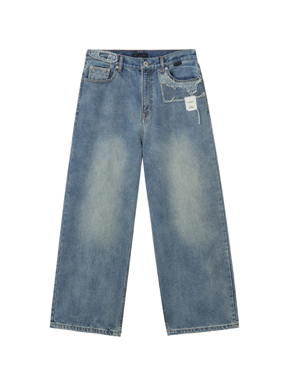 FIVE CM distressed jeans - Blu