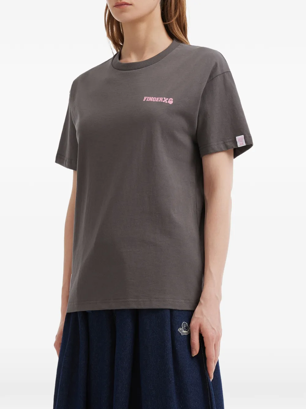  Fingercroxx Logo T-shirt - Grey 