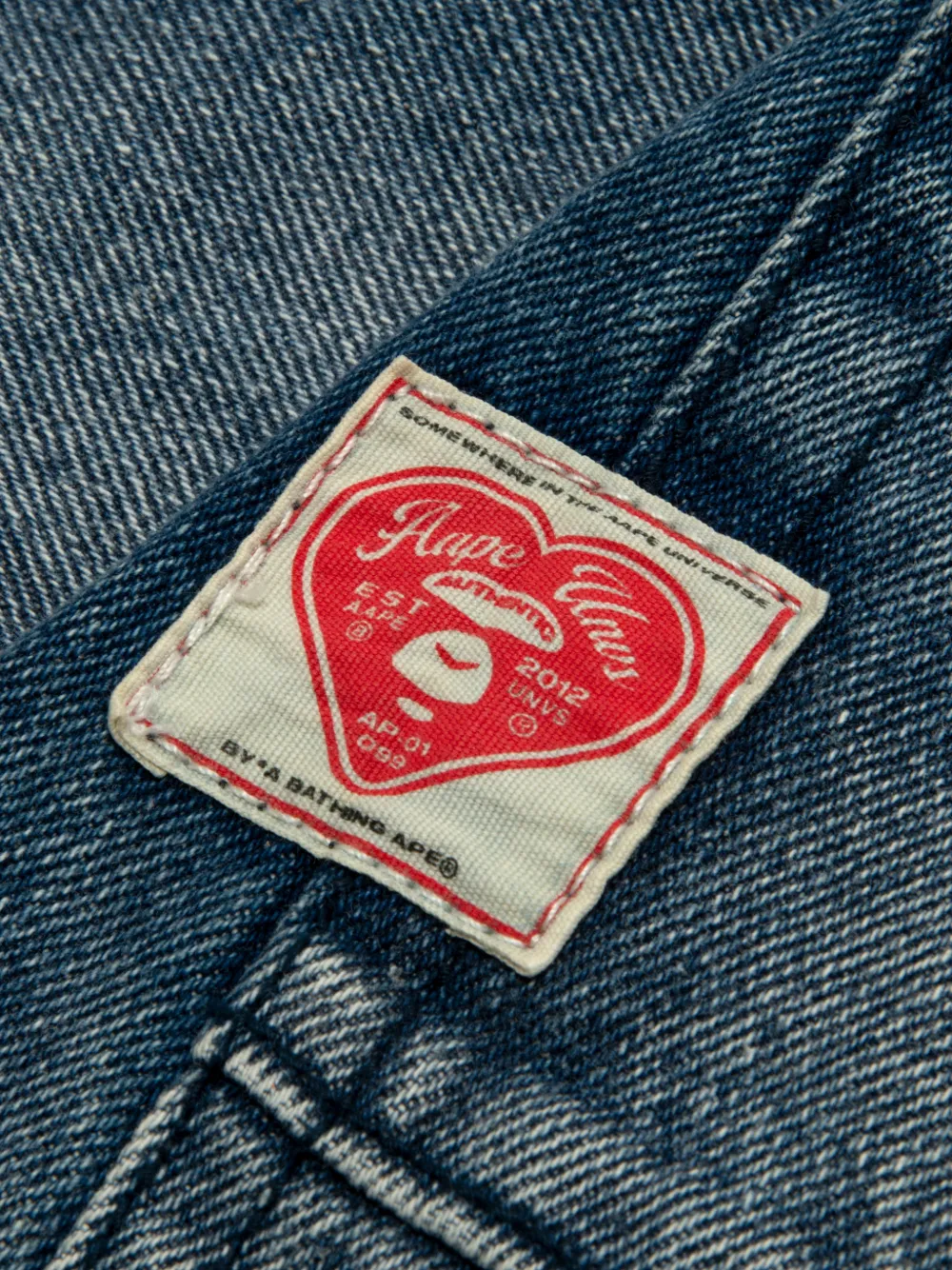 AAPE BY *A BATHING APE Jeans met logo Blauw