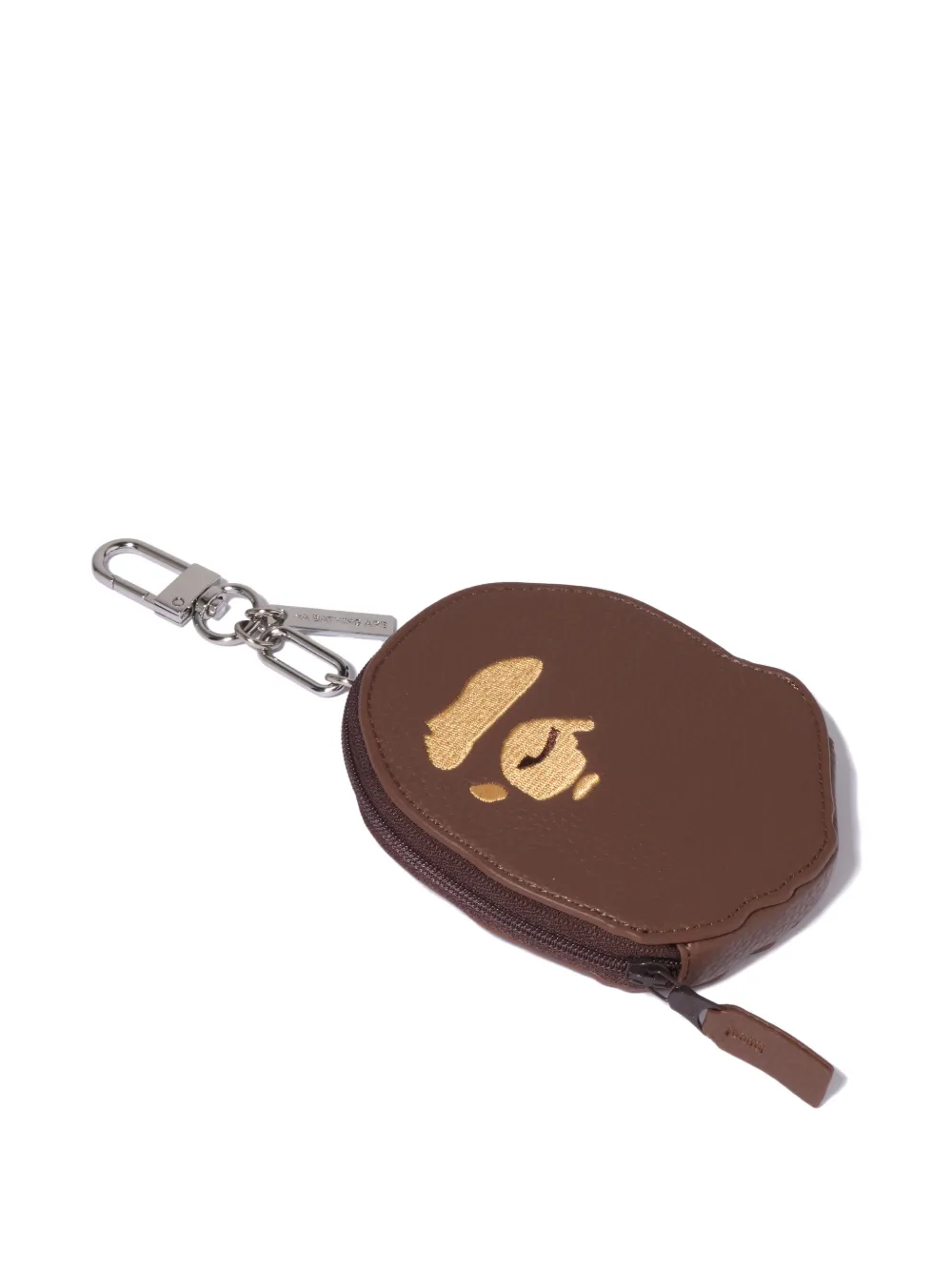  A Bathing Ape® Embroidered Clip Wallet - Brown 
