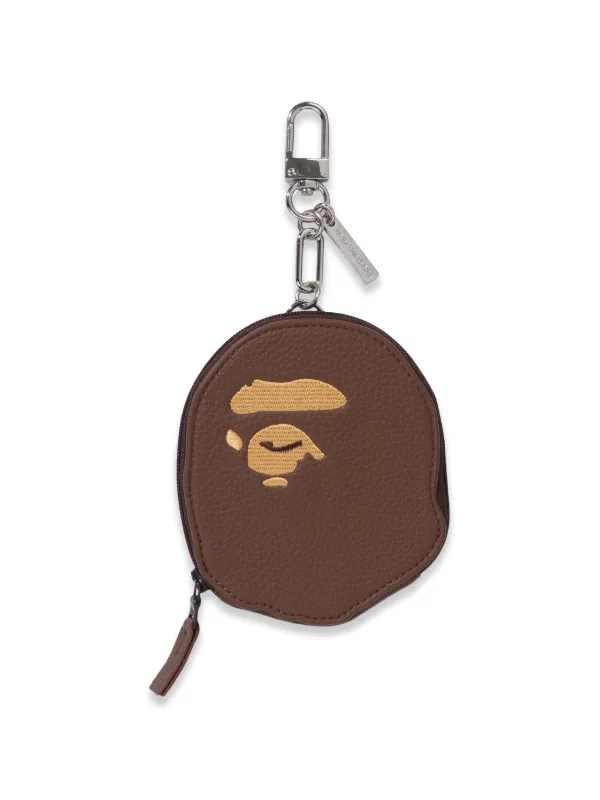 A BATHING APE® Embroidered Clip Wallet | Brown | FARFETCH
