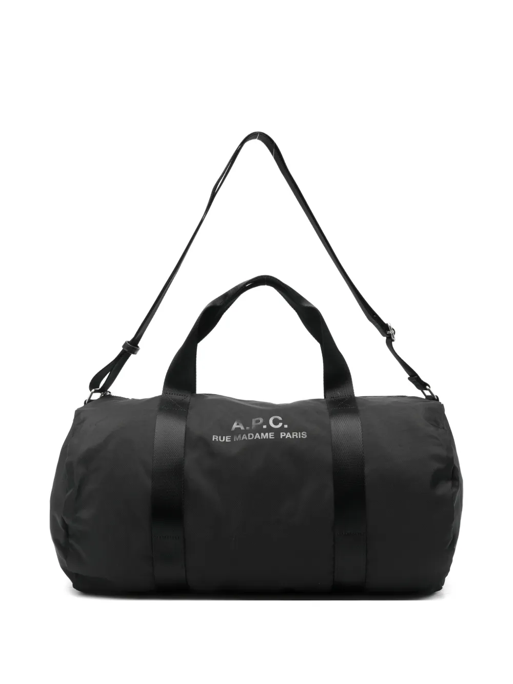 A.P.C. logo-print duffel bag - Nero