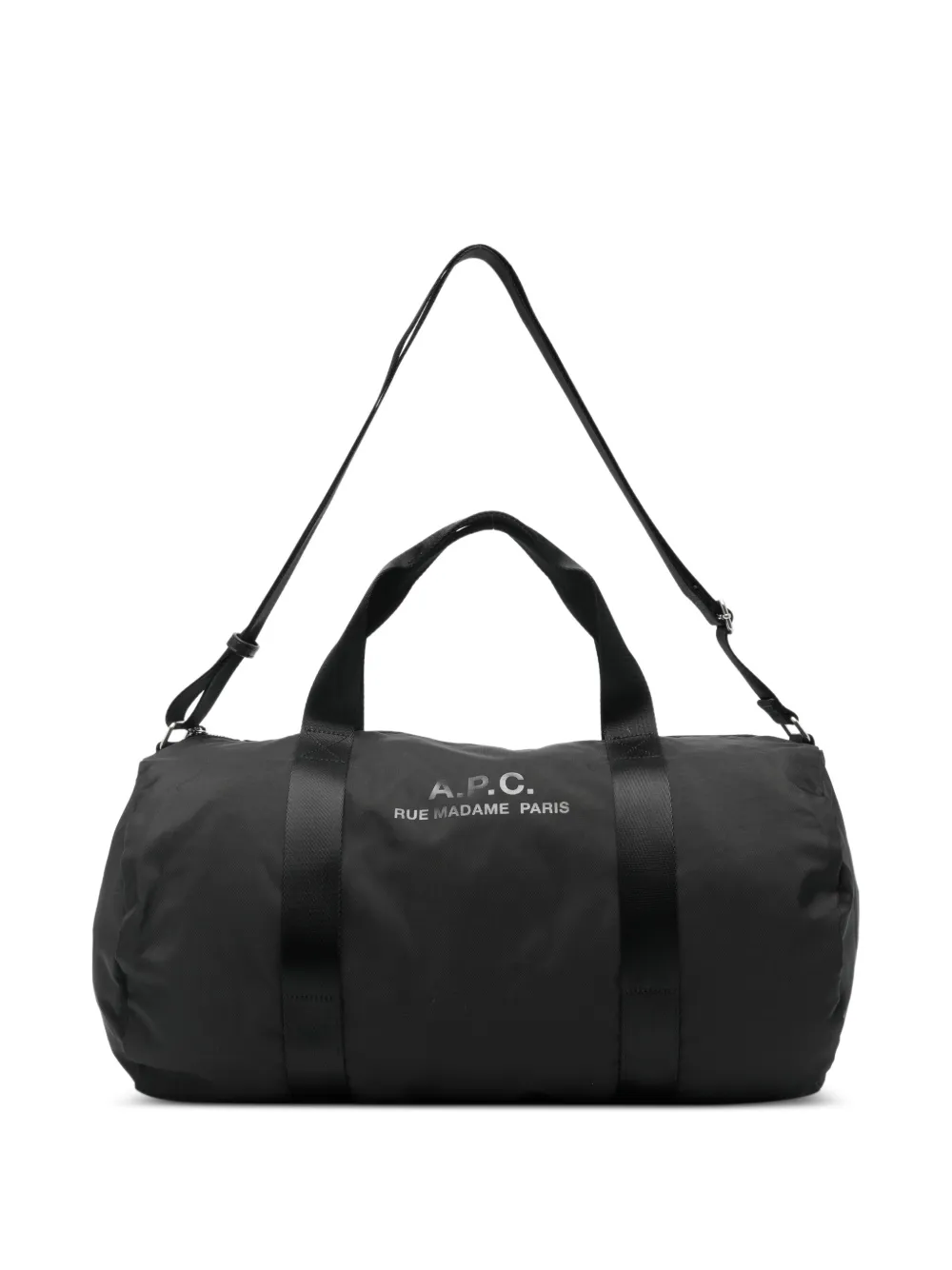 A.P.C. logo-print duffel bag - Nero