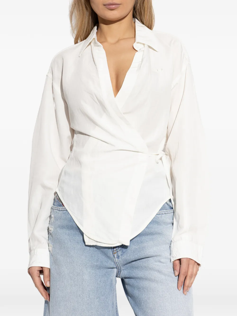  Diesel Wrap-tie Blouse - White 