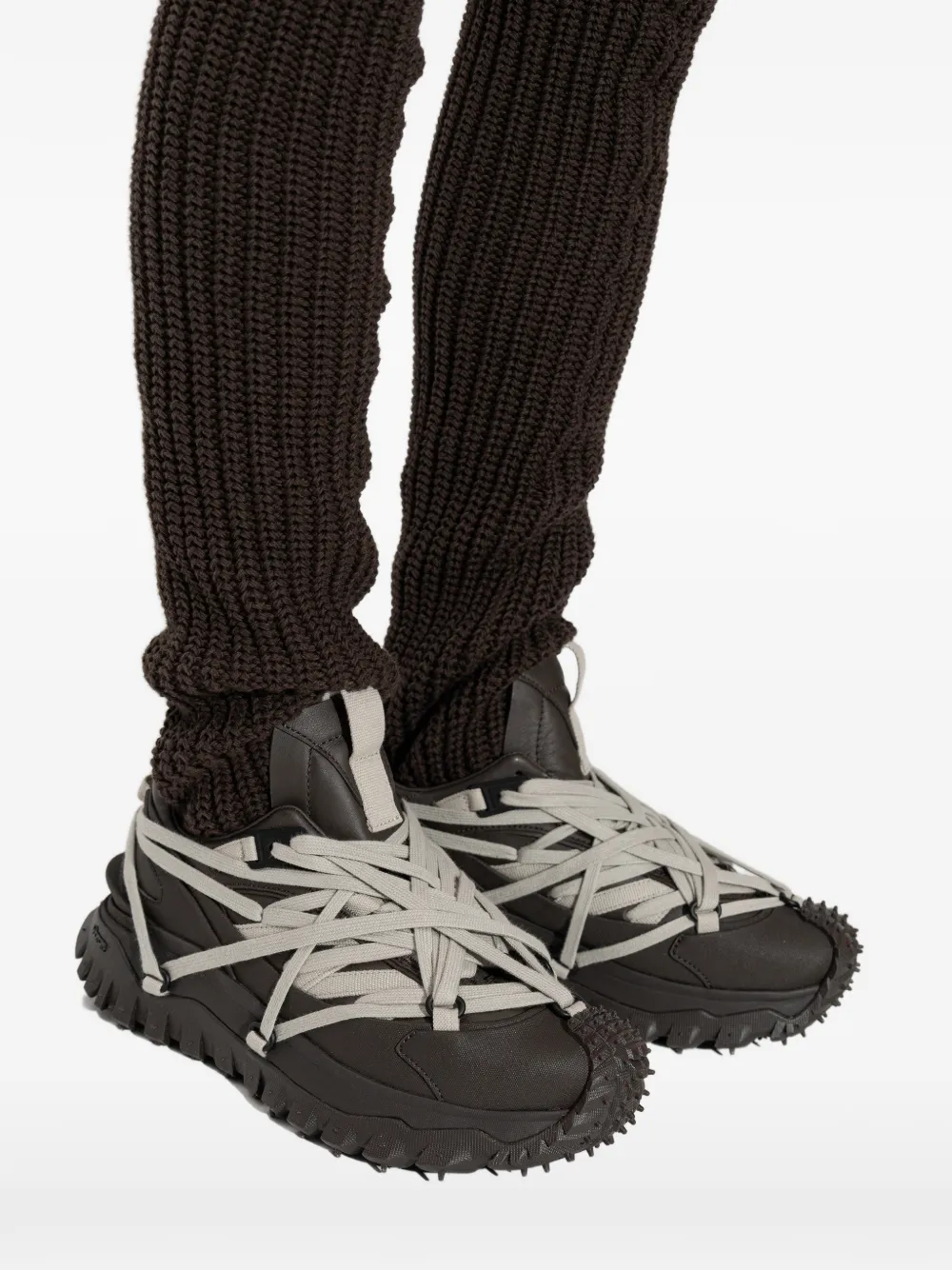 Moncler + Rick Owens lace-up studded sneakers Bruin