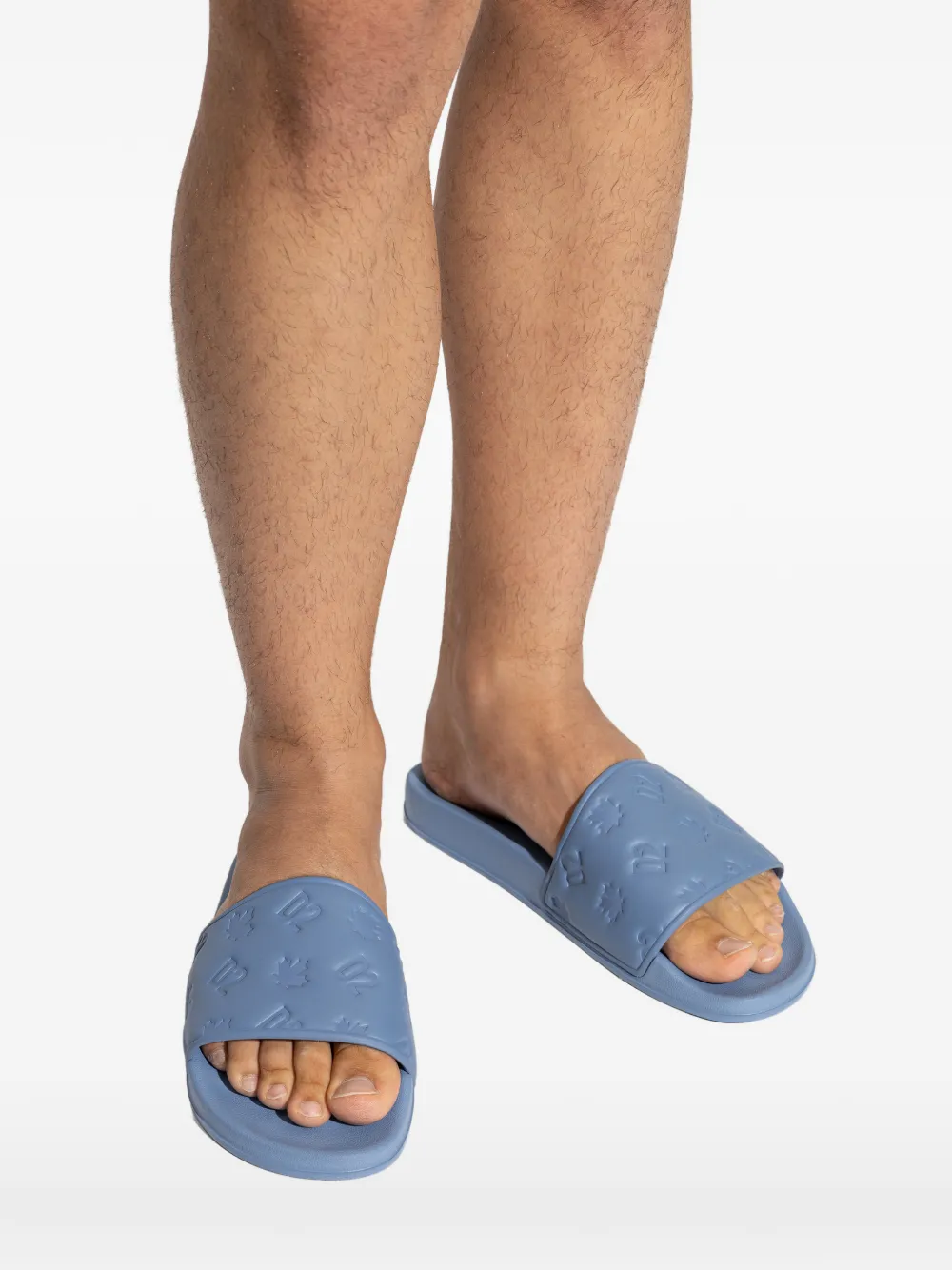 DSQUARED2 Slippers met reliëf Blauw
