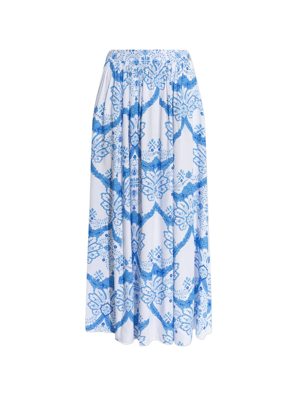 Melissa Odabash Shiloh Floral-print Skirt In Blue