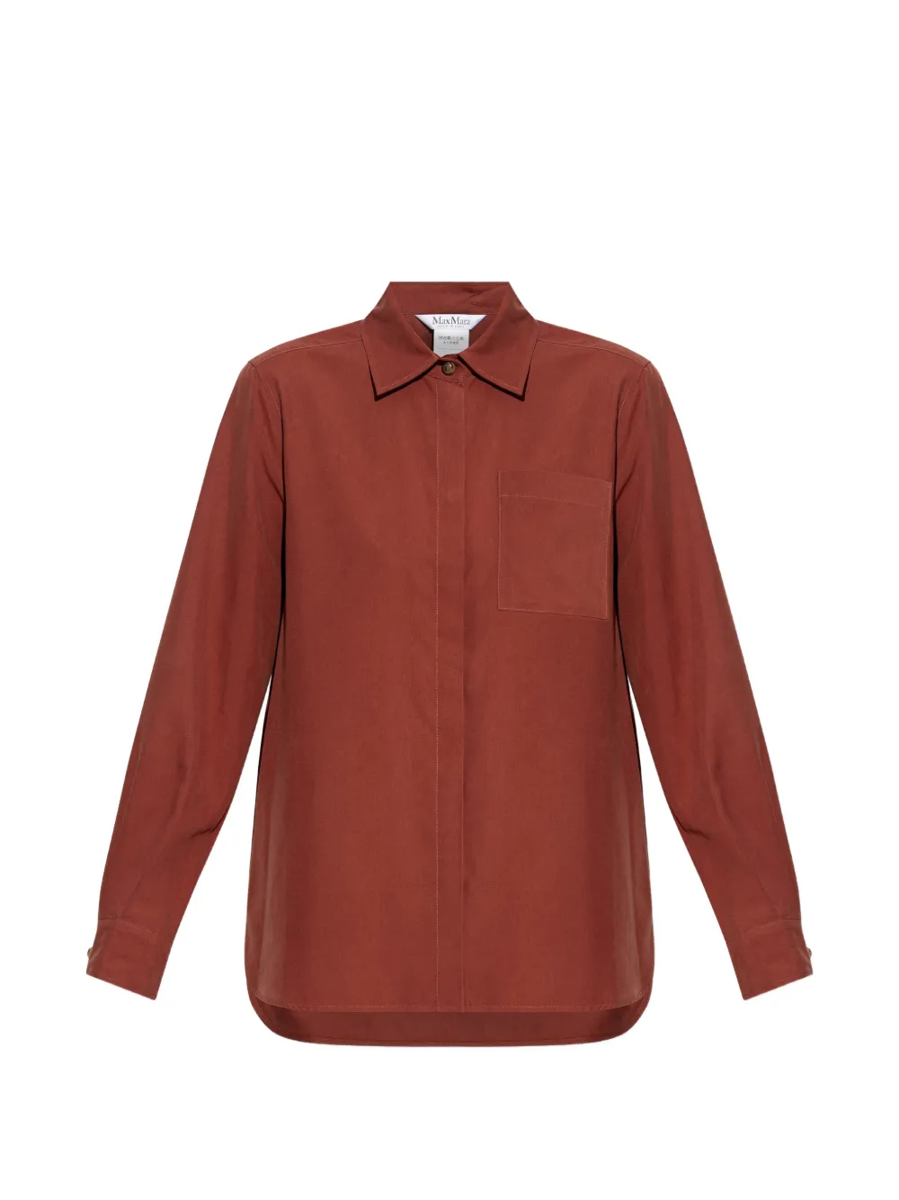 Max Mara Camicia con taschino - Marrone