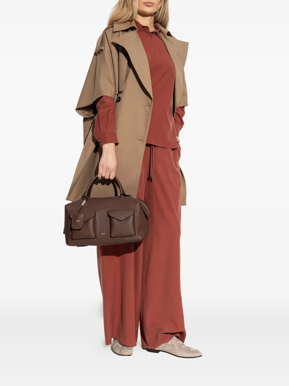  Max Mara Pocket Buttoned Shirt - Brown 