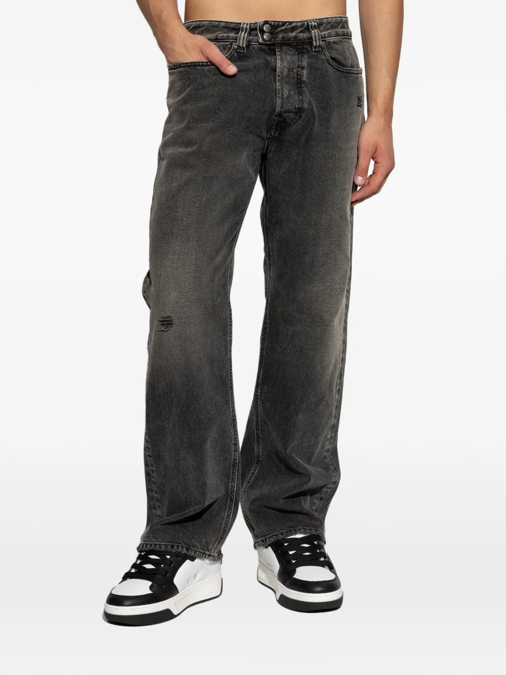 Diesel 1980 D-EEPER-RA gerafelde jeans Grijs