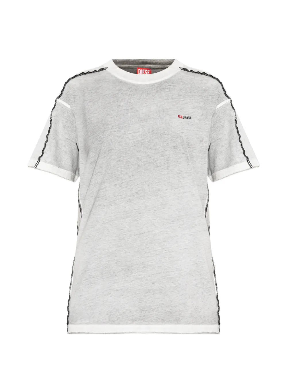 Diesel T-IMY logo-embroidered T-shirt - Grigio