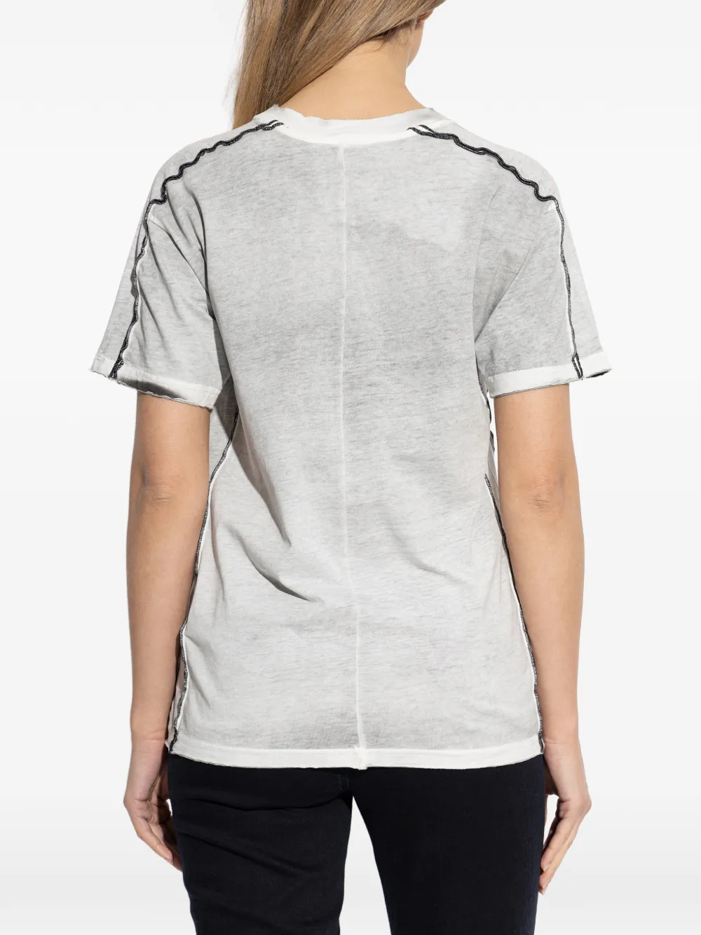 Diesel T-IMY T-shirt met geborduurd logo Grijs