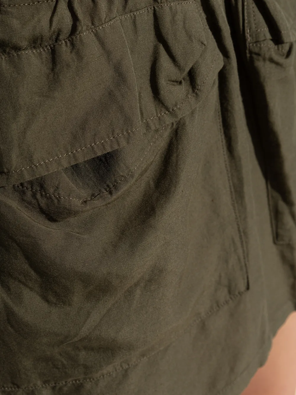 Diesel O-Cean-S2 elastische mini-rok met zak Groen