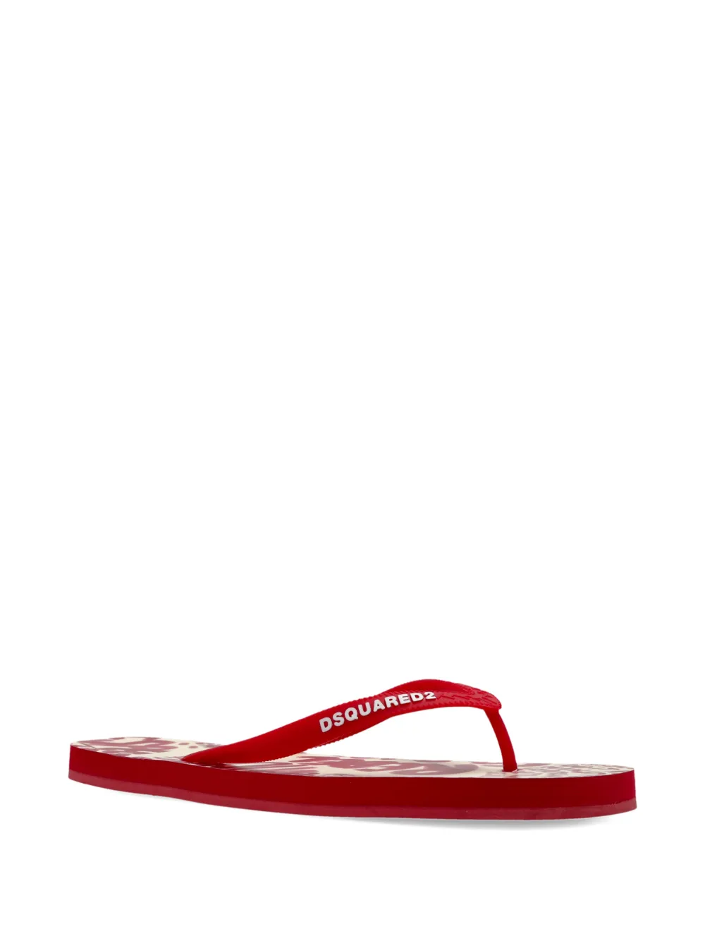 DSQUARED2 logo-print flip-flops Rood