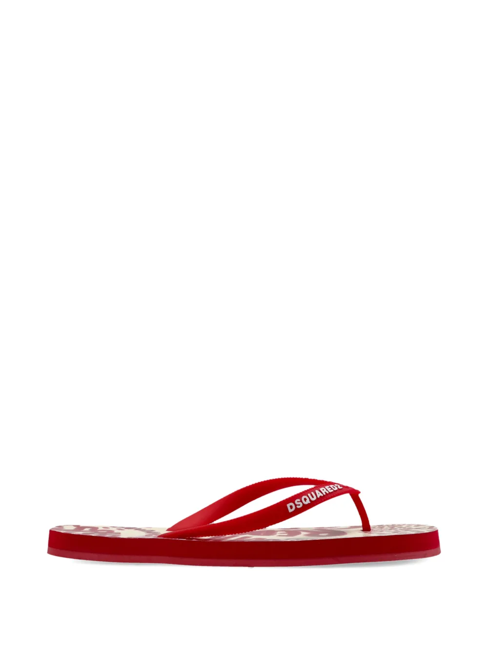 DSQUARED2 logo-print flip-flops Rood
