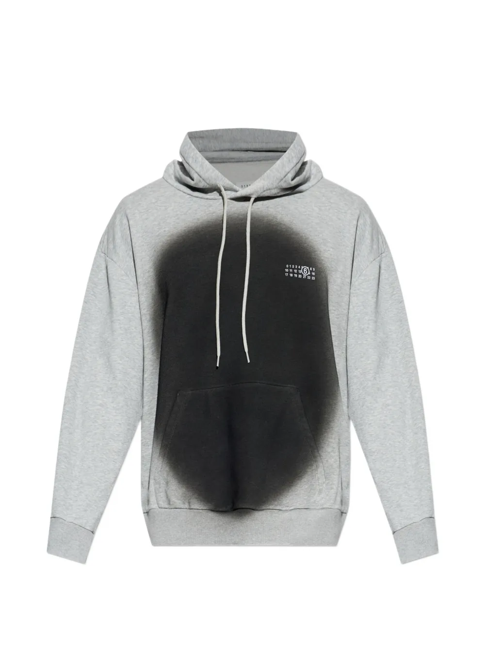 MM6 Maison Margiela spray-paint logo hoodie - Grigio