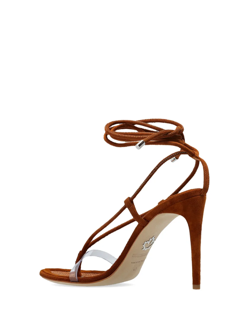 DSQUARED2 thong tie goat skin heels Bruin