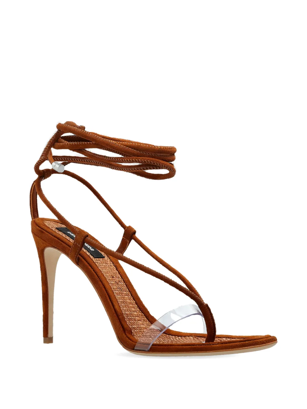DSQUARED2 thong tie goat skin heels Bruin