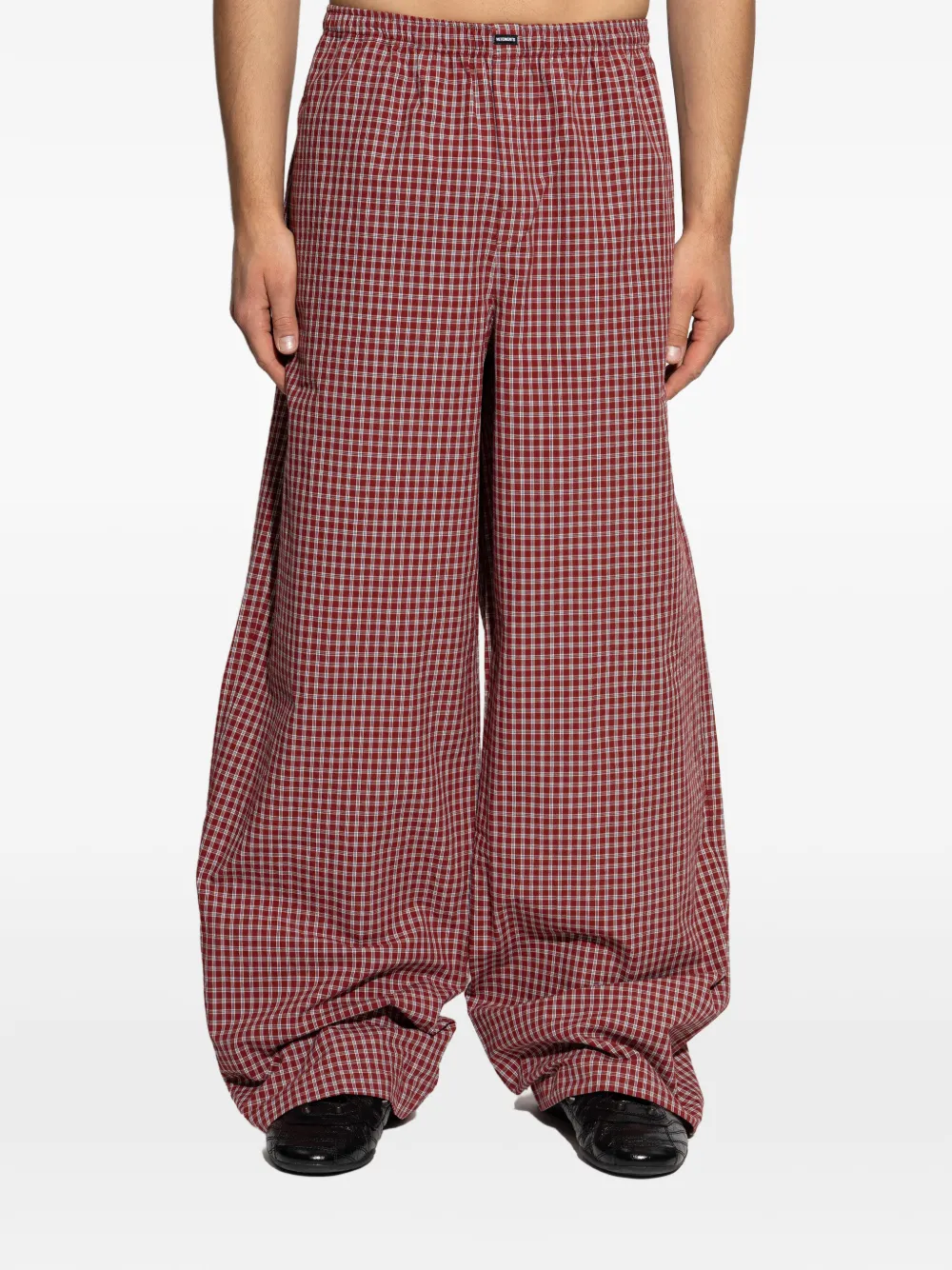 Vetements Checked Trousers - Red 