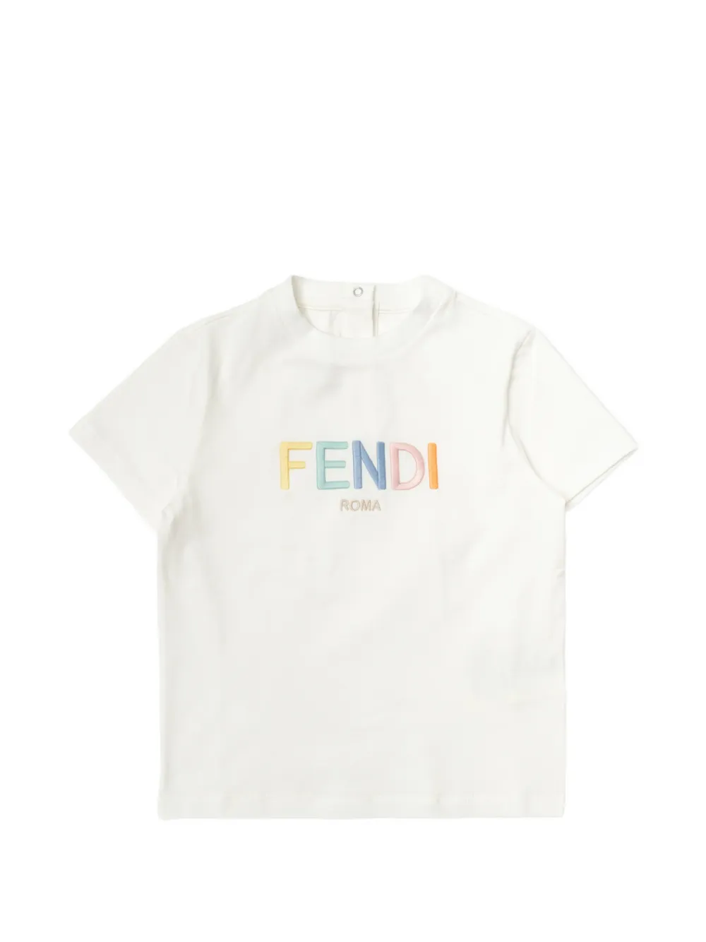 Fendi Kids T-shirt con ricamo - Bianco